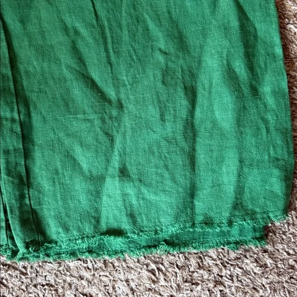 NWT Zara 100% Linen Frayed Lined Trousers Size XXL - Picture 4 of 7